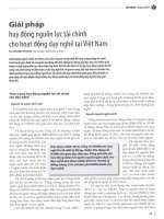 Giải pháp huy động nguồn lực tài chính cho hoạt động dạy nghề tại việt nam 