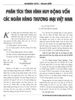 Phân tích tình hình huy động vốn các ngân hàng thương mại việt nam 
