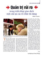 Quản trị rủi ro trong triển khai giao dịch một cửa tại các tổ chức tín dụng 