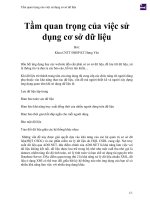Tầm quan trọng của việc sử dụng cơ sở dữ liệu 