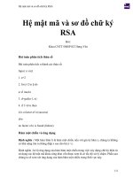 Hệ mật mã và sơ đồ chữ ký RSA 