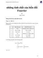 những tính chất của biến đổi fourrier 