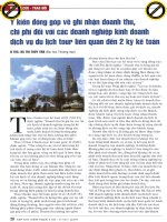 Ý kiến đóng góp về ghi nhận doanh thu, chi phí đối với các doanh nghiệp kinh doanh dịch vụ du lịch tour liên quan đến 2 kỳ kế toán 