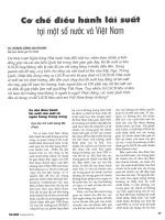 Cơ chế điều hành lãi suất tại một số nước và việt nam 