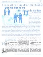 Giám sát các tập đoàn tài chính   vấn đề đặt ra và một số gợi ý cho việt nam 