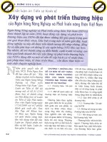 Tóm tắt luận án tiến sỹ kinh tế xây dựng và phát triển thương hiệu của ngân hàng nông nghiệp và phát triển nông thôn việt nam 