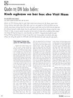 Quản trị doanh nghiệp bảo hiểm kinh nghiệm và bài học cho việt nam 