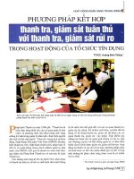 Phương pháp kết hợp thanh tra, giám sát tuân thủ với thanh tra, giám sát rủi ro trong hoạt động của tổ chức tín dụng 