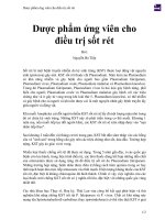 Dược phẩm ứng viên cho điều trị sốt rét 