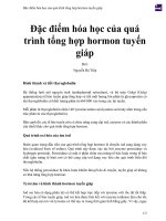 Đặc điểm hóa học của quá trình tổng hợp hormon tuyến giáp 