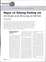 Nguy cơ khủng hoảng nợ trên thế giới và vấn đề nợ công của việt nam 