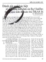 Đánh giá sự khác biệt về chất lượng kiểm toán của big 4 auditors thông qua mức độ tuân thủ HKAS 36 