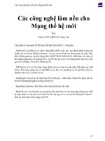 Các công nghệ làm nền cho mạng thế hệ mới 