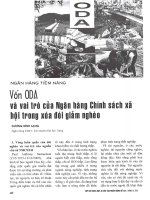 Vốn ODA và vai trò của ngân hàng chính sách xã hội trong xóa đói giảm nghèo 