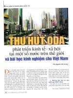 Thu hút ODA phát triển kinh tế   xã hội tại một số nước trên thế giới và bài học kinh nghiệm cho việt nam 