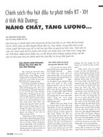 Chính sách thu hút đầu tư phát triển KT   XH ở tỉnh hải dương nâng chất, tăng lượng 