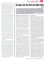 Áp dụng việc thu thuế qua ngân hàng 