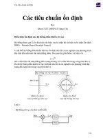 Các tiêu chuẩn ổn định 