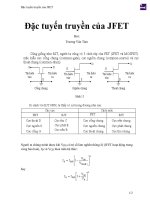 Đặc tuyến truyền của JFET 