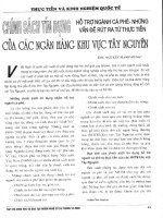 Chính sách tín dụng hỗ trợ nghành cà phê   những vấn đề rút ra từ thực tiễn của các ngân hàng khu vực tây nguyên 