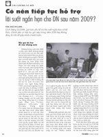 Có nên tiếp tục hỗ trợ lãi suất ngắn hạn cho DN sau năm 2009 