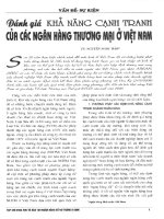 Đánh giá khả năng cạnh tranh của các ngân hàng thương mại ở việt nam 