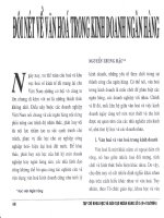 Đôi nét về văn hóa trong kinh doanh ngân hàng 