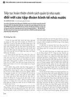 Tiếp tục hoàn thiện chính sách quản lý nhà nước đối với các tập đoàn kinh tế nhà nước 