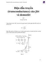 Điện dẫn truyền (transconductance) của jfet và demosfet 