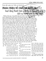 Tóm tắt luận án tiến sỹ kinh tế   hoàn thiện tổ chức và quản lý hoạt động thanh toán qua các tổ chức cung ứng dịch vụ thanh toán tại việt nam 