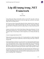 Lớp đối tượng trong  NET framework 
