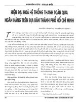 Hiện đại hóa hệ thống thanh toán qua ngân hàng trên địa bàn thành phố hồ chí minh 