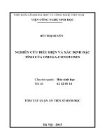 Nghiên cứu biểu hiện và xác định đặc tính của omegaconotoxin