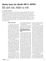 Chiến lược tài chính 2011   2020 bối cảnh mới, nhiệm vụ mới 
