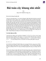 Bài toán cây khung nhỏ nhất 