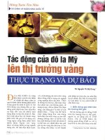 Tác động của đô la mỹ lên thị trường vàng   thực trạng và dự báo 