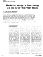 Quản trị công ty đại chúng và niêm yết tại việt nam 