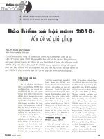 Bảo hiểm xã hội năm 2010 vấn đề và giải pháp 
