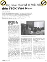 Tác động của các chính sách tài chính   tiền tệ đến thị trường chứng khoán việt nam 