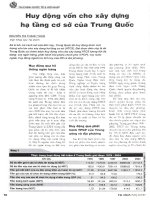 Huy động vốn cho xây dựng hạ tầng cơ sở của trung quốc 