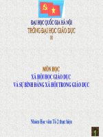 Xã hội hóa giáo dục và sự bình đẳng cảu xã hội hóa trong giáo dục