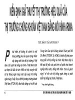 Kiểm định giả thiết thị trường hiệu quả của thị trừơng chứng khoán việt nam bằng mô hình ARIMA 