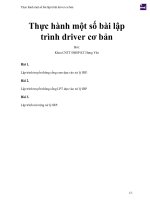 Thực hành một số bài lập trình driver cơ bản 