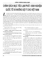 Chính sách mục tiêu lạm phát   kinh nghiệm quốc tế và những gợi ý cho việt nam 