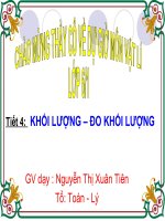Bài giảng vật lý 6 khối lượng và đo khối lượng (8) 
