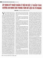 Áp dụng kỹ thuật quản lý rủi ro vật lý nhằm tăng cường an ninh cho trung tâm dữ liệu và tủ mạng 