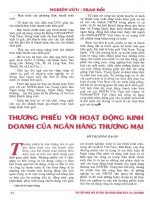 Thương phiếu với hoạt động kinh doanh của ngân hàng thương mại 