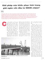 Giải pháp nào khắc phục tình trạng giải ngân vốn đầu tư xây dựng cơ bản chậm 