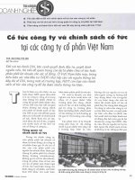 Cổ tức công ty và chính sách cổ tức tại các công ty cổ phần việt nam 