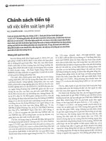 Chính sách tiền tệ với việc kiểm soát lạm phát 